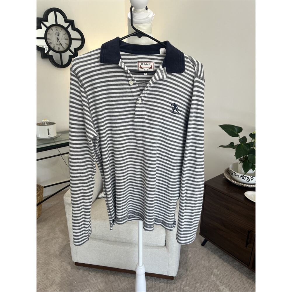 Grant Michael Bastian Men S Long Sleeve Collared T Shirt Cross Country Skier